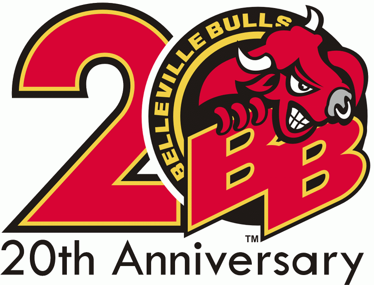 Belleville Bulls 2000 anniversary logo iron on transfers for clothing